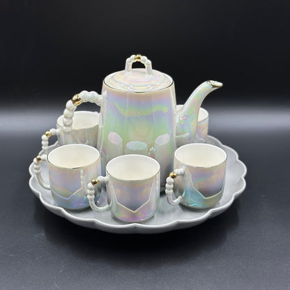 Double Shaded Radiant 8 Pcs Teaset with Rotating Tray ☕️