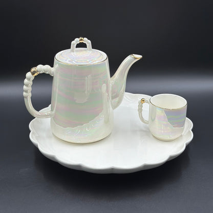 Radiant Opal 8 Pcs Tea Set with Rotating Tray ☕️