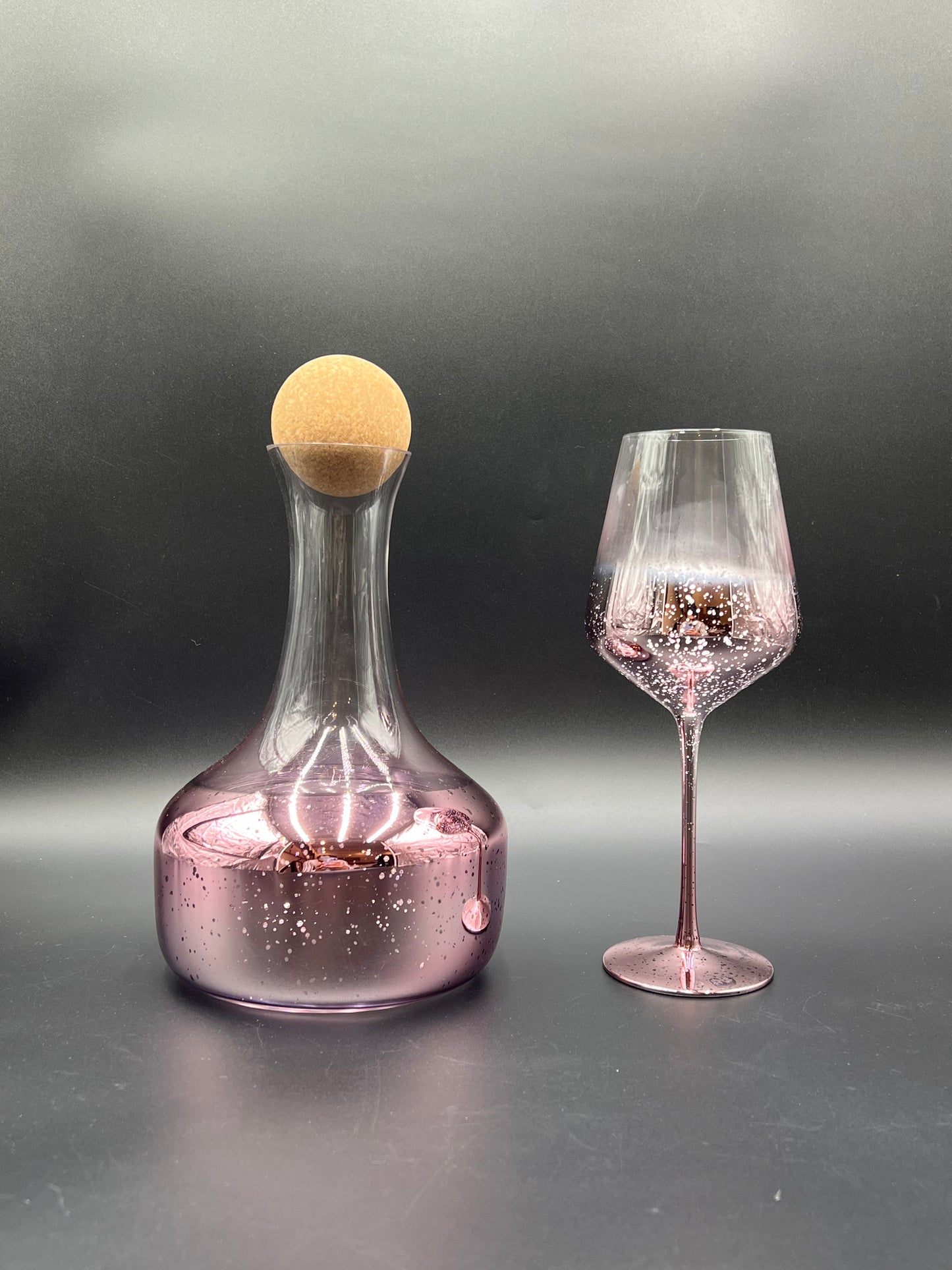 Luxury 7 Pcs Turkey Glass Water Decanter Set – Luxe Bubble Finish