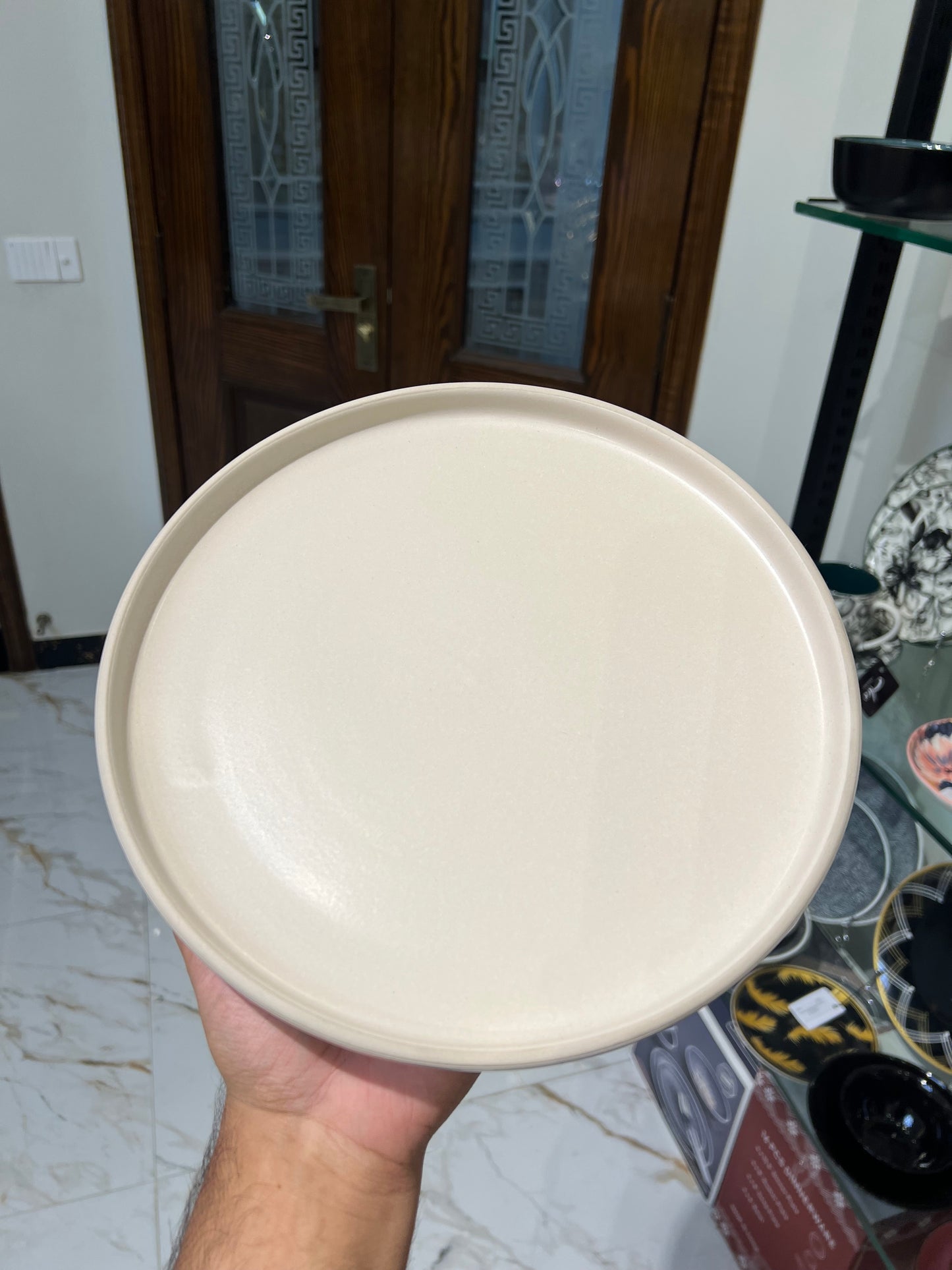 12 Pcs Matte Beige Glazed Stoneware Breakfast Set ✨