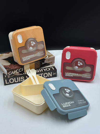 Classic Camera Lunch Box with Cutlery – 1100ml