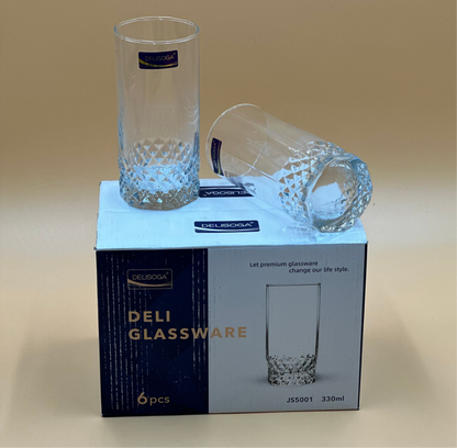 6 Pcs DELISOGA Fine Glass Set 🥂✨