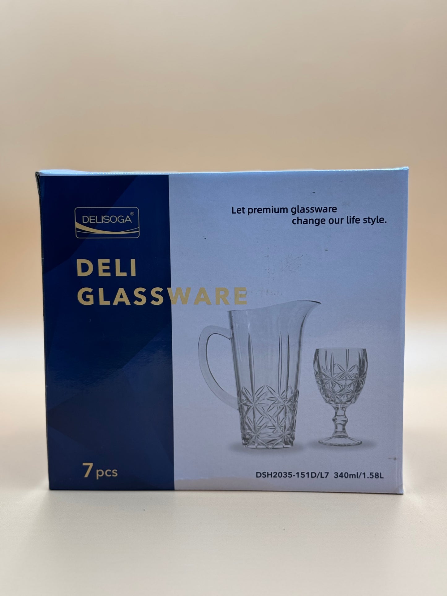 7 Pcs DELISOGA Fine Wine Glass Water Set 🥂✨