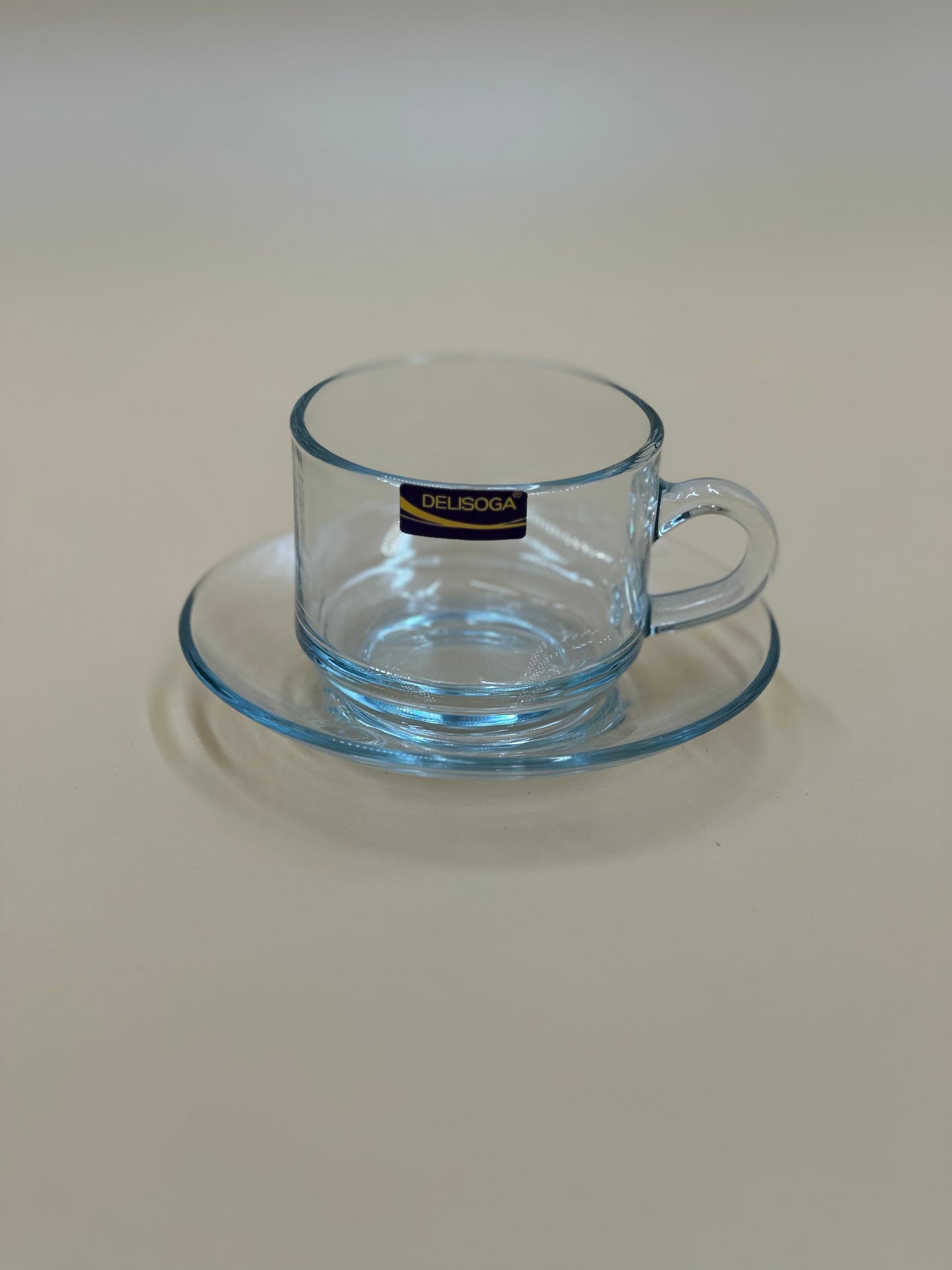 12 Pcs DELISOGA Fine Glass Cup & Saucer Set ☕️✨