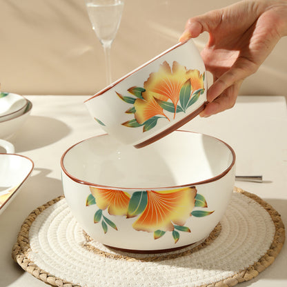 18 Pcs Matt Bone China Sunshine Bloom Iftar Set 🌞