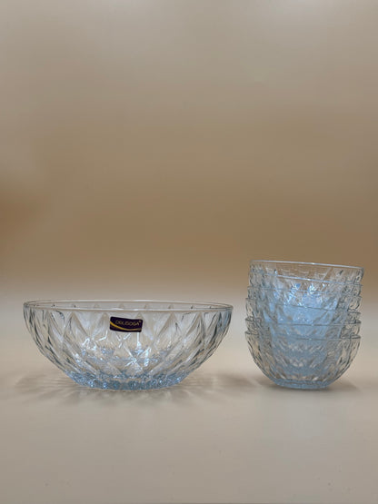 7 Pcs DELISOGA Fine Textured Glass Fruit Bowl Set 🍇🥣