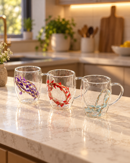 Ribbon Rope Double Wall Turkish Mug