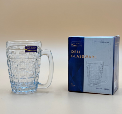 380 ML DELISOGA Fine Textured Glass Mug🍺✨