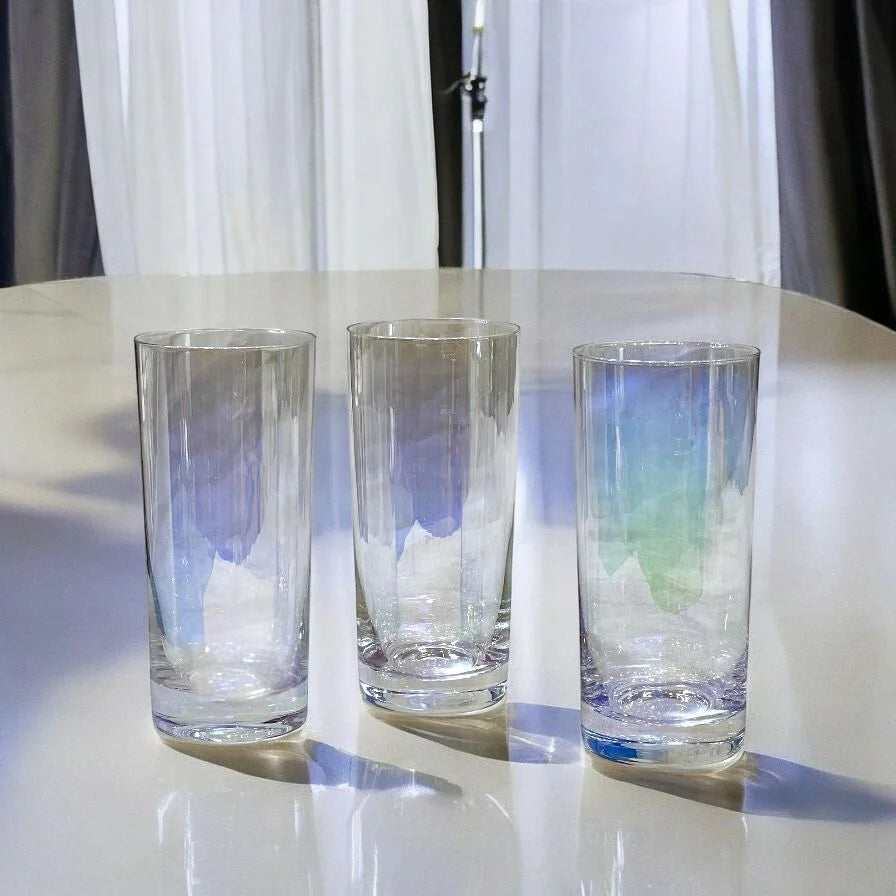 6 Pcs Danny Home Long Rainbow Drink Glass Set