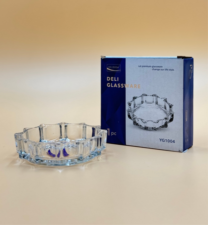 Block Style DELISOGA Fine Glass Ashtray ✨