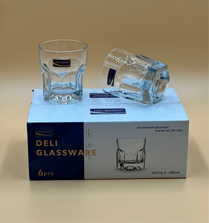 6 Pcs DELISOGA Fine Glass Set 🥂✨