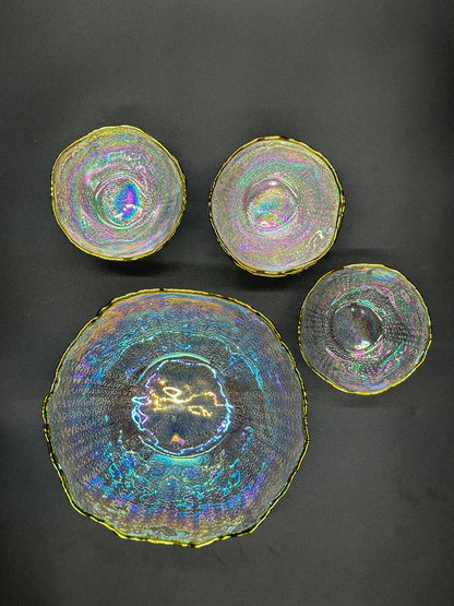 7 Pcs Rainbow Glass Turkish Bowl Set 🌈 🥣