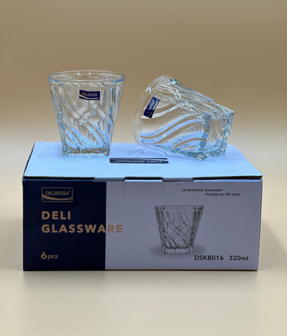 6 Pcs DELISOGA Fine Glass Set 🥂✨