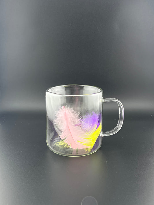 280ML Double Wall Glass Cups – Art Bloom Series