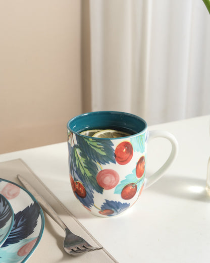 🍒 Cherry Bloom- 16 pcs Handmade Matte Ceramic Dinner Set