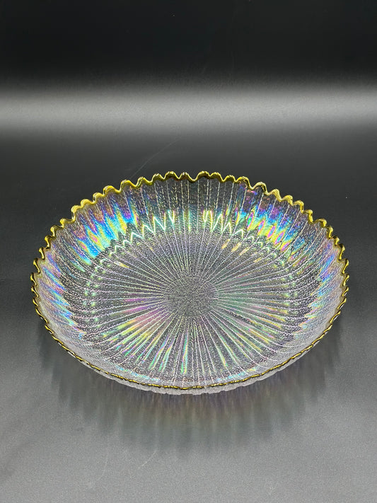 Rainbow Glass Round Turkish Platter 💫