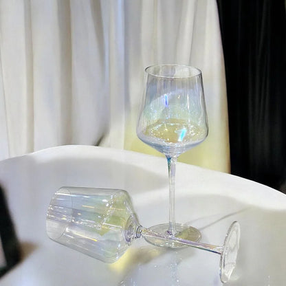 4 Pcs Danny Home Broad Rainbow Wine Glass Set