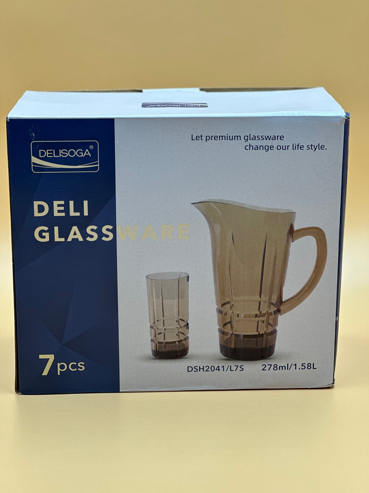 7 Pcs DELISOGA Fine Glass Water Set 🥂✨