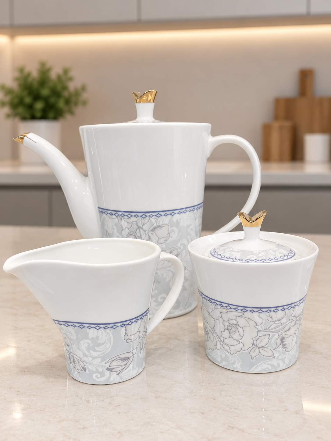 24 Pcs Floral Charm Tea Set