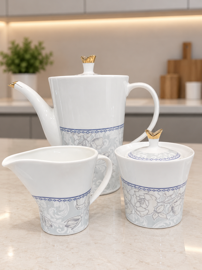 24 Pcs Floral Charm Tea Set