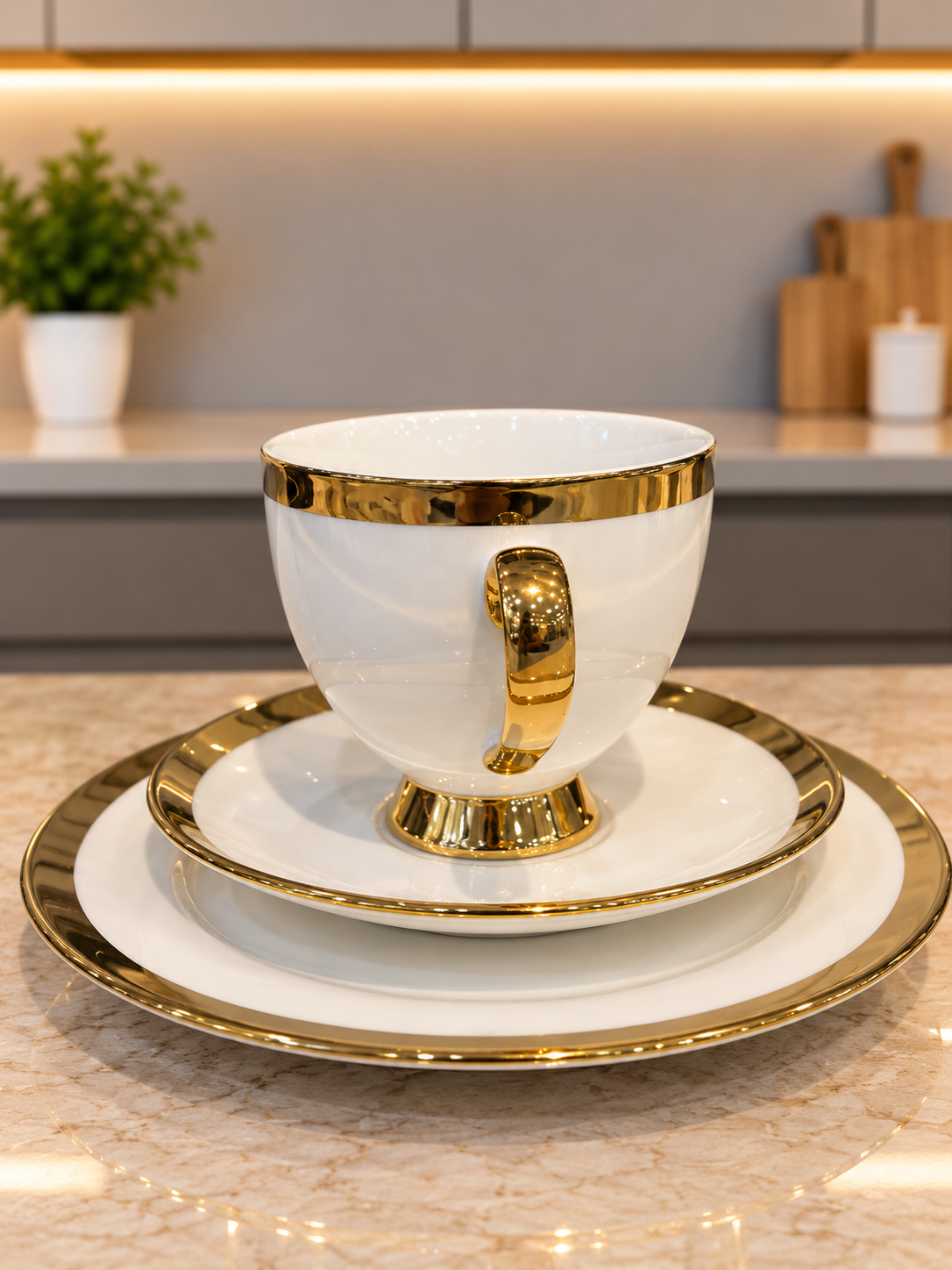 24 Pcs Classic Charm Bone China Tea Set
