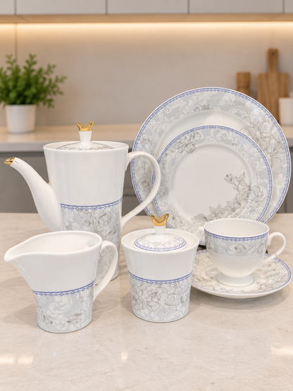 24 Pcs Floral Charm Tea Set