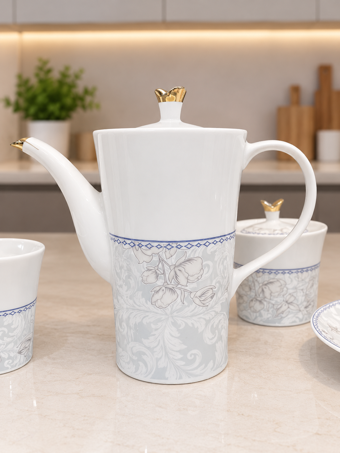 24 Pcs Floral Charm Tea Set