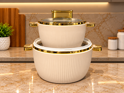 3 Pcs Pink Blossom Hot Pot Set