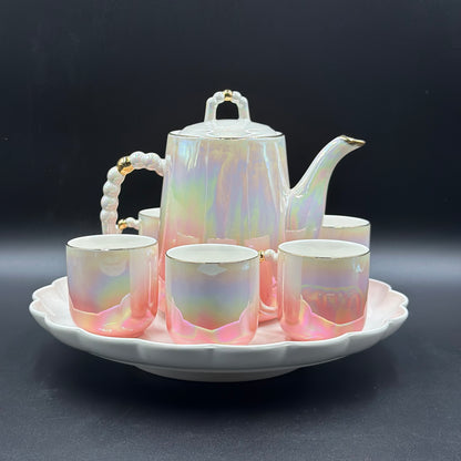 Double Shaded Radiant 8 Pcs Teaset with Rotating Tray ☕️