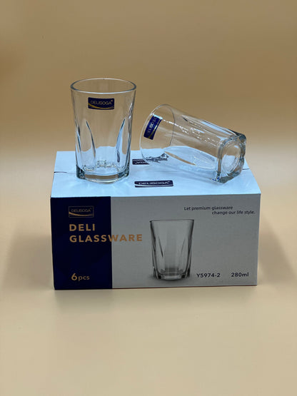 6 Pcs DELISOGA Fine Glass Set 🥂✨