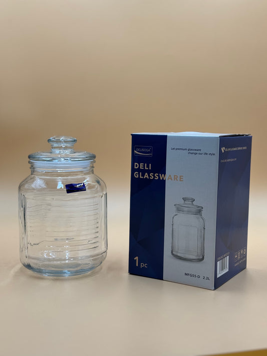 2200 ML DELISOGA Fine Glass Airtight Large Candy Jar with Lid🫙✨