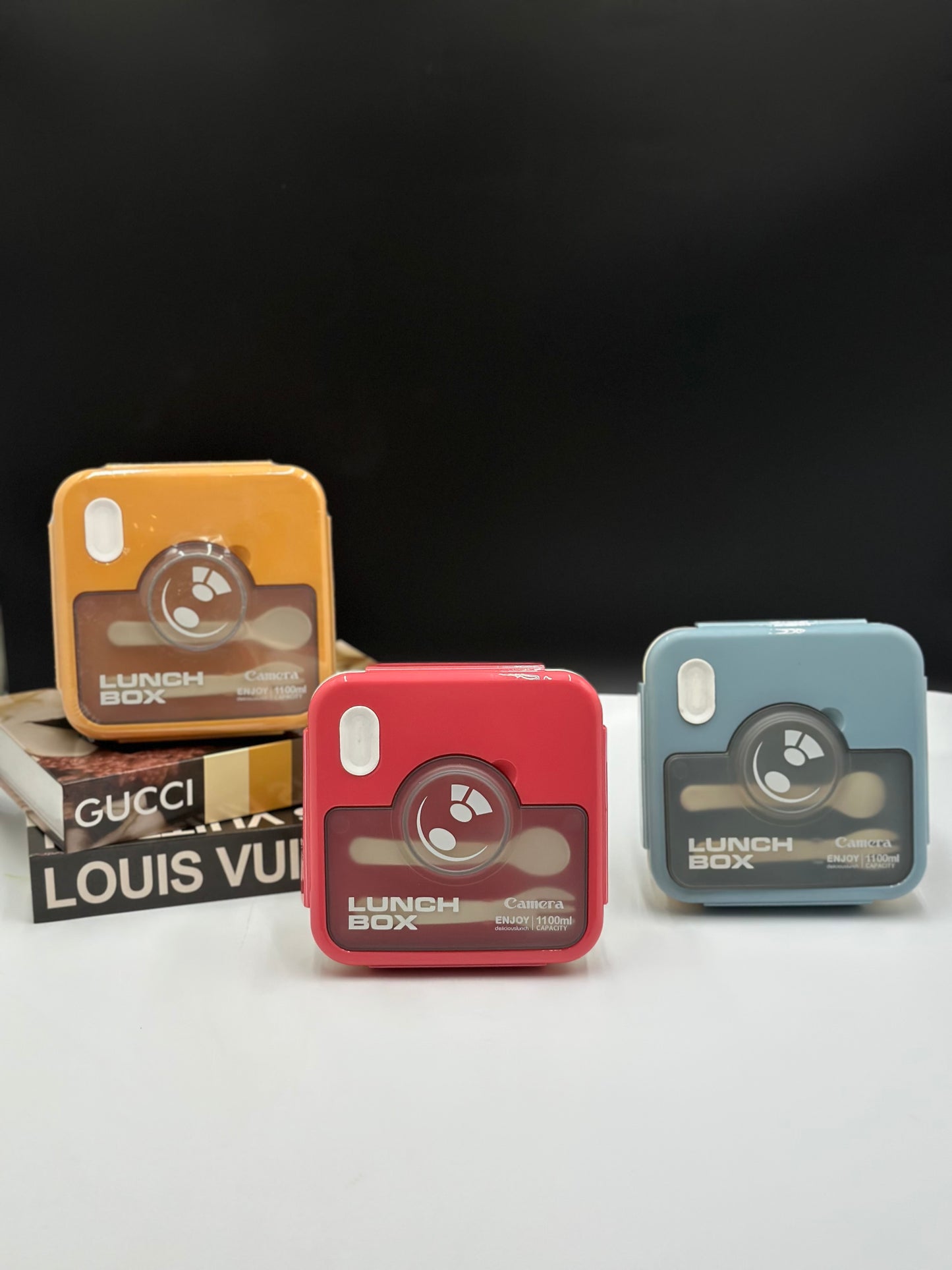 Classic Camera Lunch Box with Cutlery – 1100ml