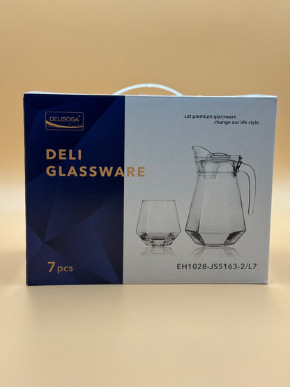 7 Pcs DELISOGA Fine Glass Water Set 🥃✨