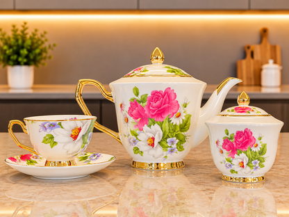 24 Pcs Petal Grace Tea Set