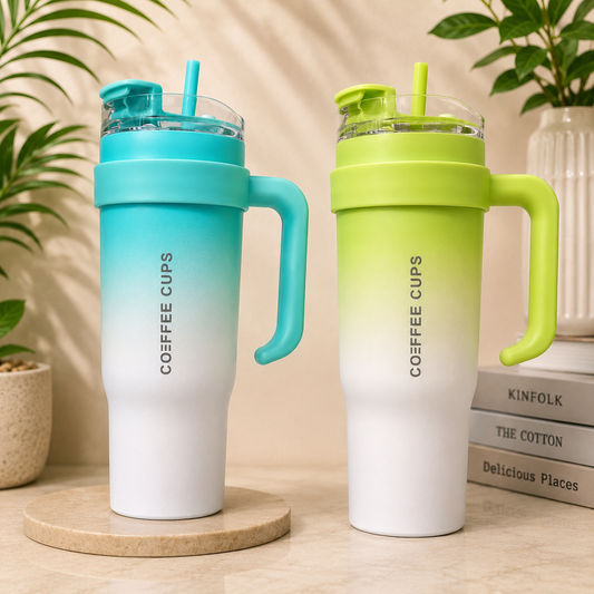 1.2L Gradient Design Tumbler with Straw – Minimal Fade Edition