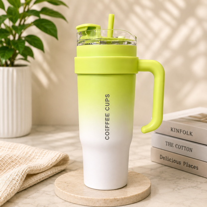 1.2L Gradient Design Tumbler with Straw – Minimal Fade Edition