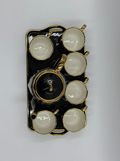 Decent Design ☕ - 8 PCS Tea Set With Tray