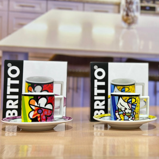 Set of 2 Britto Kehwa Cups with Saucers