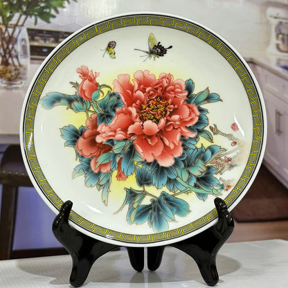 Chinese Elegance - Bone China Decor Plate with Stand🌸🏞️