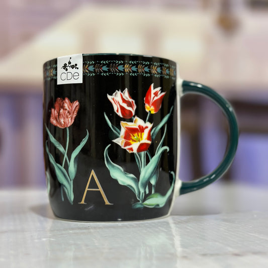 Blossom Alphabet Gold Mug✨