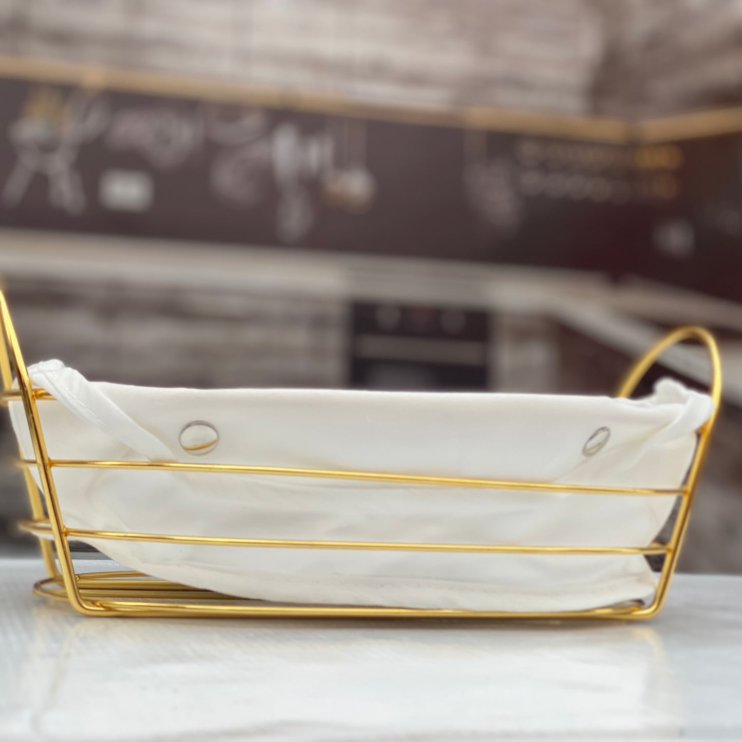 Elegant 24K Gold Plated Metal Bread Basket -🍞✨