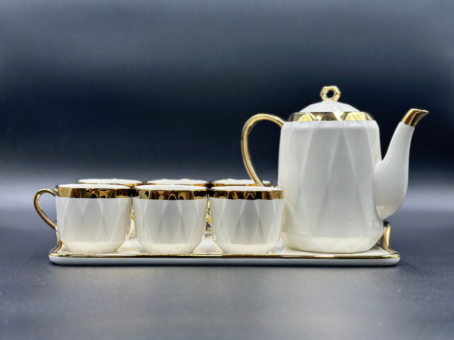 Decent Design ☕ - 8 PCS Tea Set With Tray