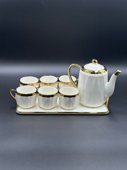 Decent Design ☕ - 8 PCS Tea Set With Tray