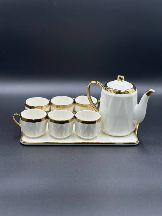 Decent Design ☕ - 8 PCS Tea Set With Tray