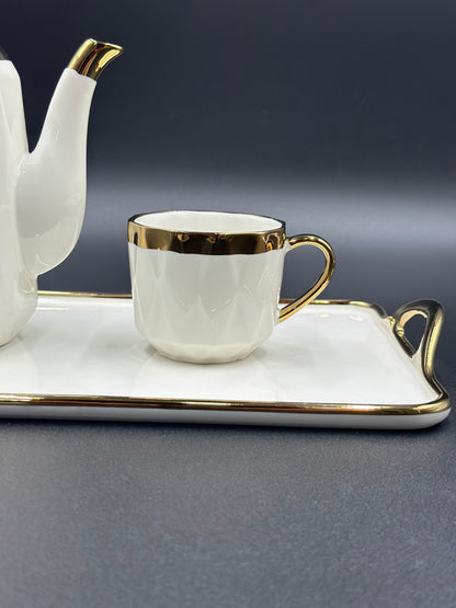 Decent Design ☕ - 8 PCS Tea Set With Tray