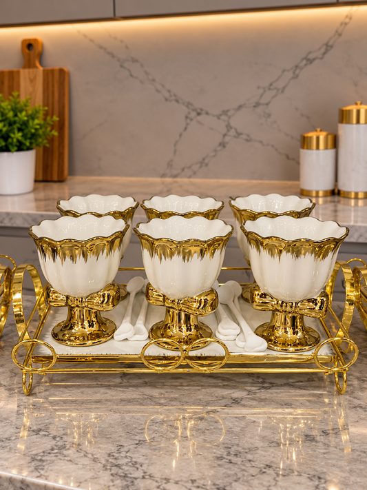 12 Pcs Sweet Moments Ice Cream Set with Tray