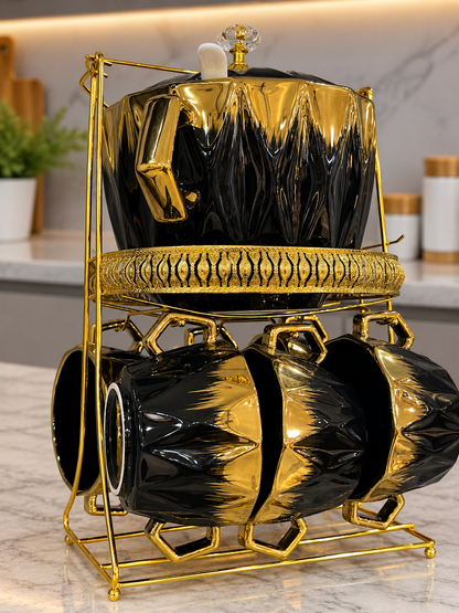 22 Pcs Monochrome Gold Soup Set