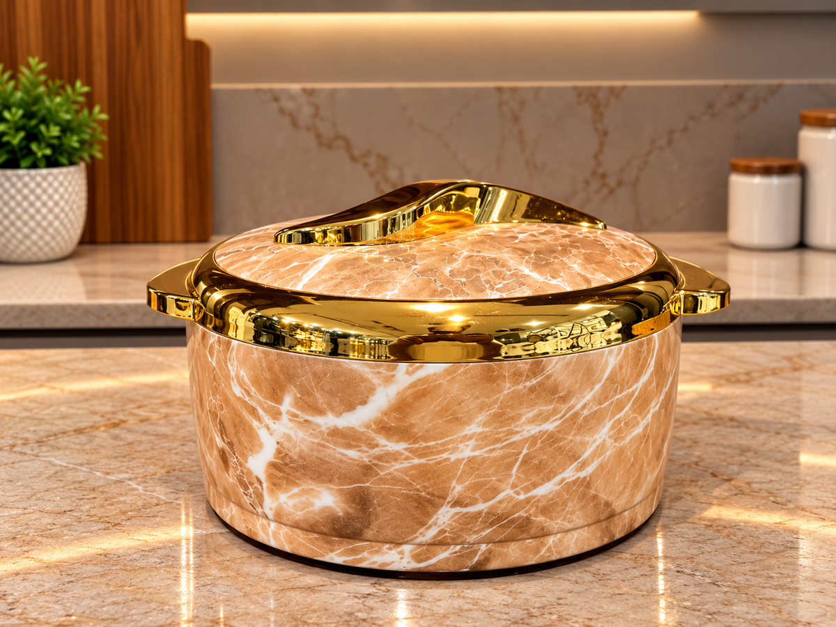 3 Pcs Marble Hot Pot Set