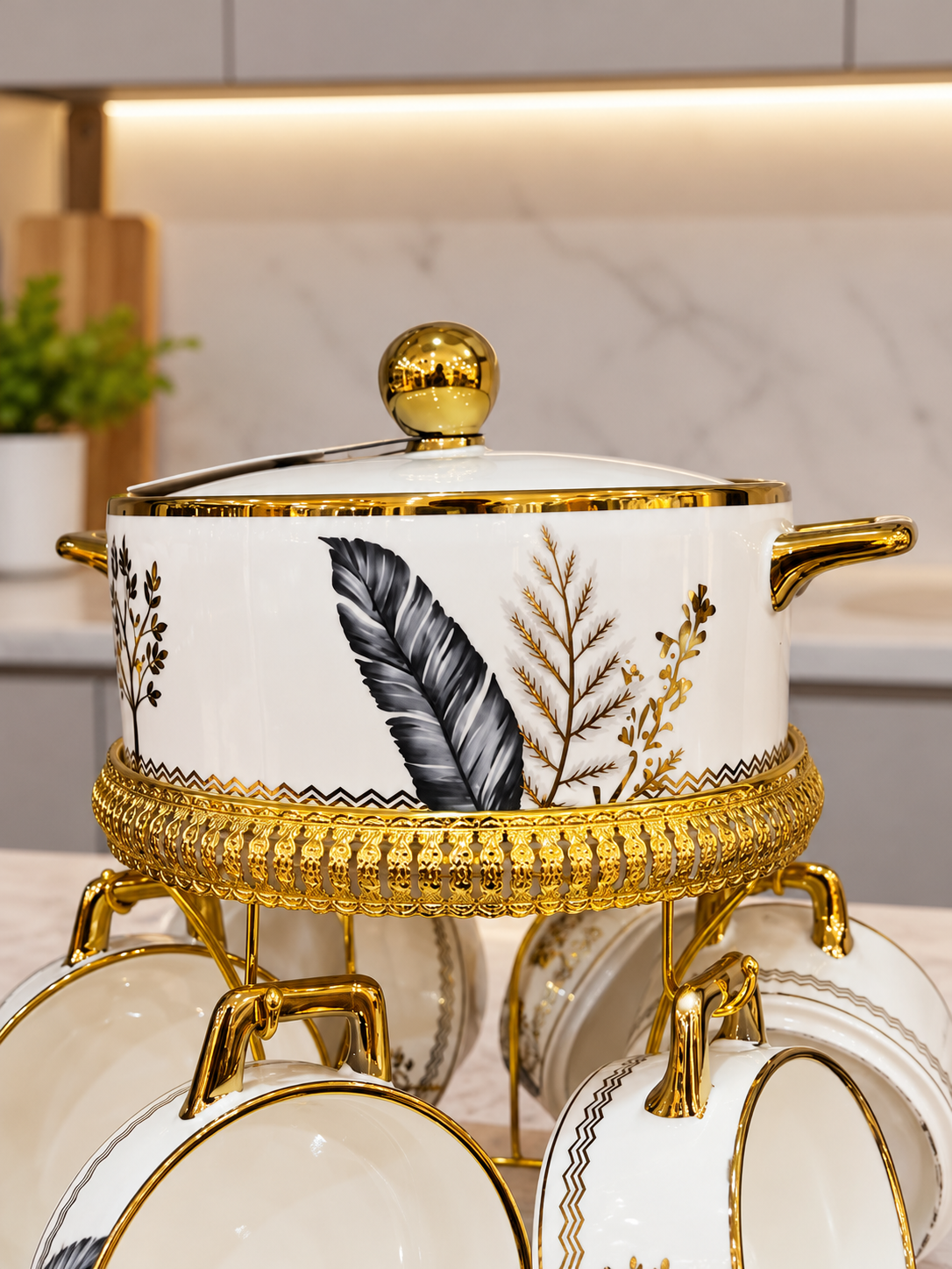 15 Pcs Leave Petal Soup Set