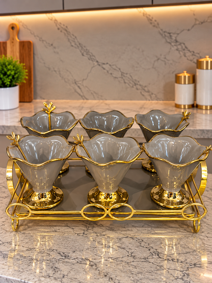 12 Pcs Frosty Delight Ice Cream Set with Tray